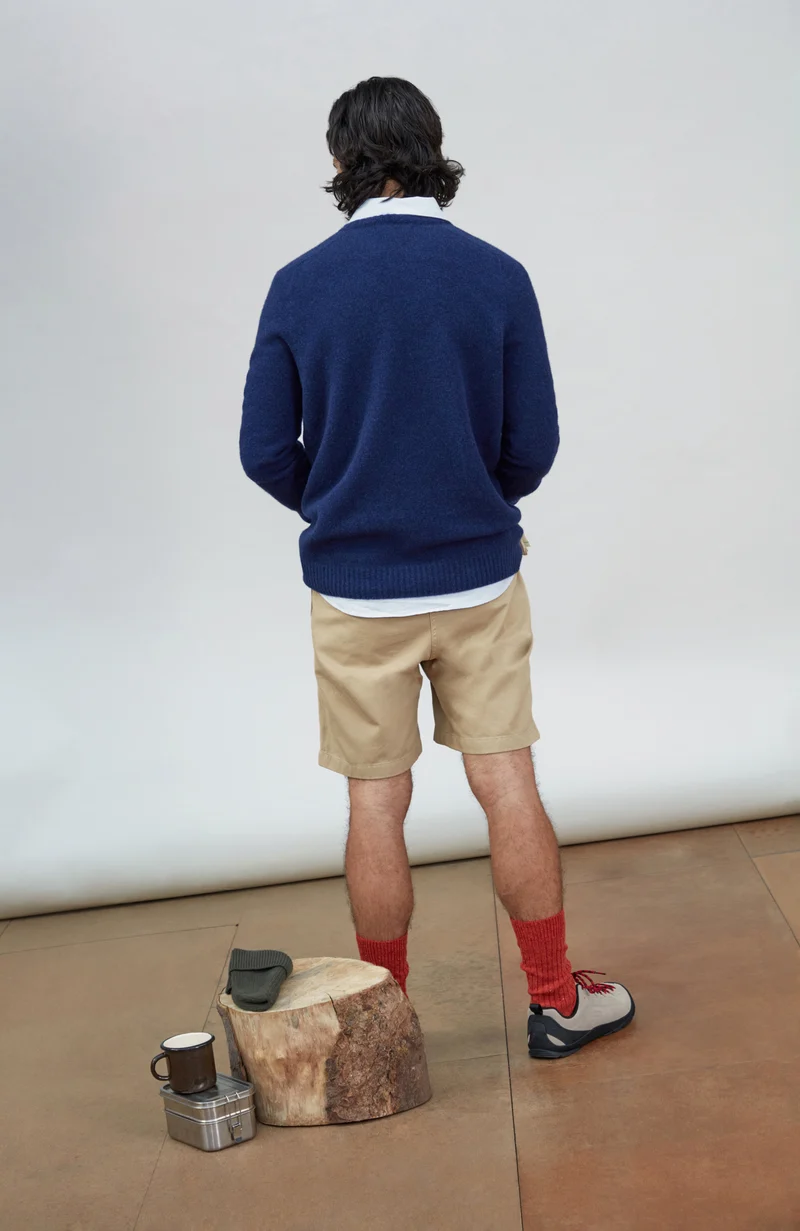 Mens Lambswool Saddle Shoulder Jumper