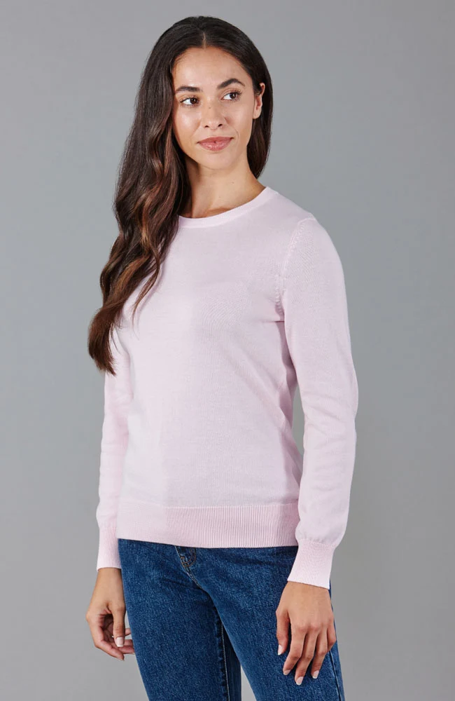 Womens Cotton Crew Neck Jumper