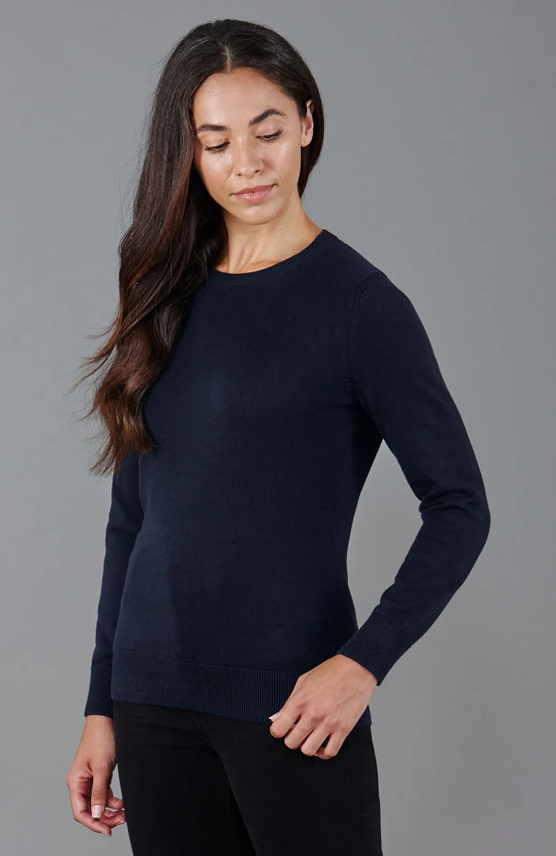 Womens Cotton Crew Neck Jumper