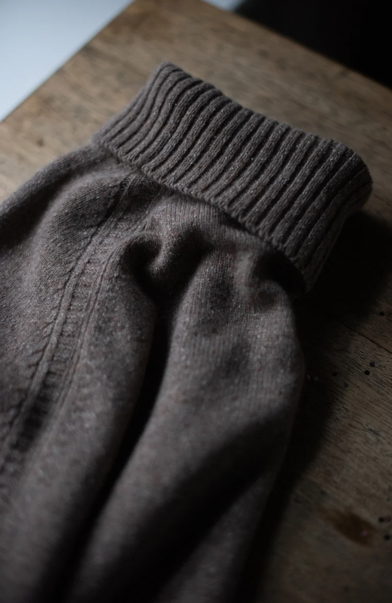 Womens Lambswool Silk Roll Neck Jumper