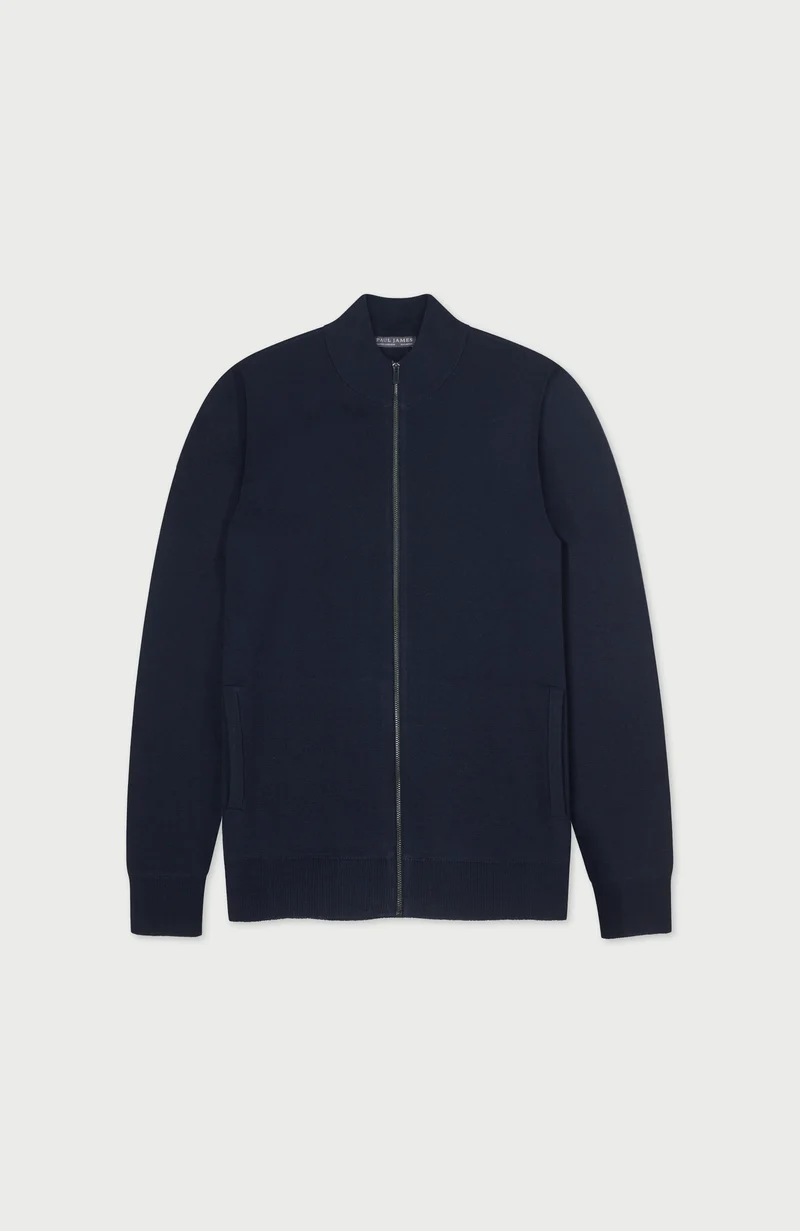 Mens Extra Fine Merino Knitted Jacket