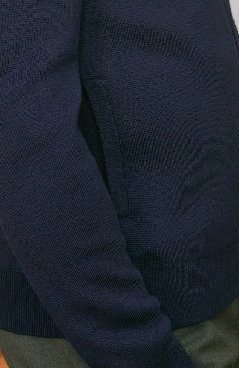 Mens Extra Fine Merino Knitted Jacket