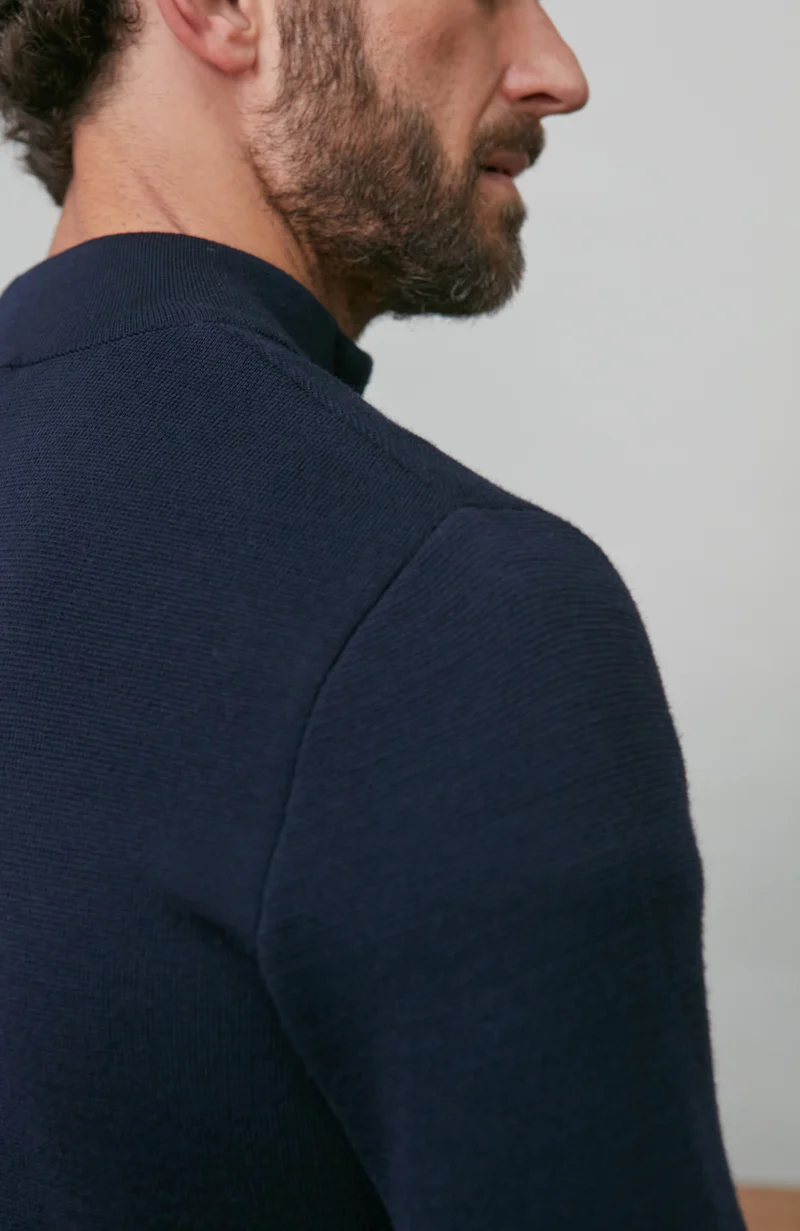 Mens Extra Fine Merino Knitted Jacket
