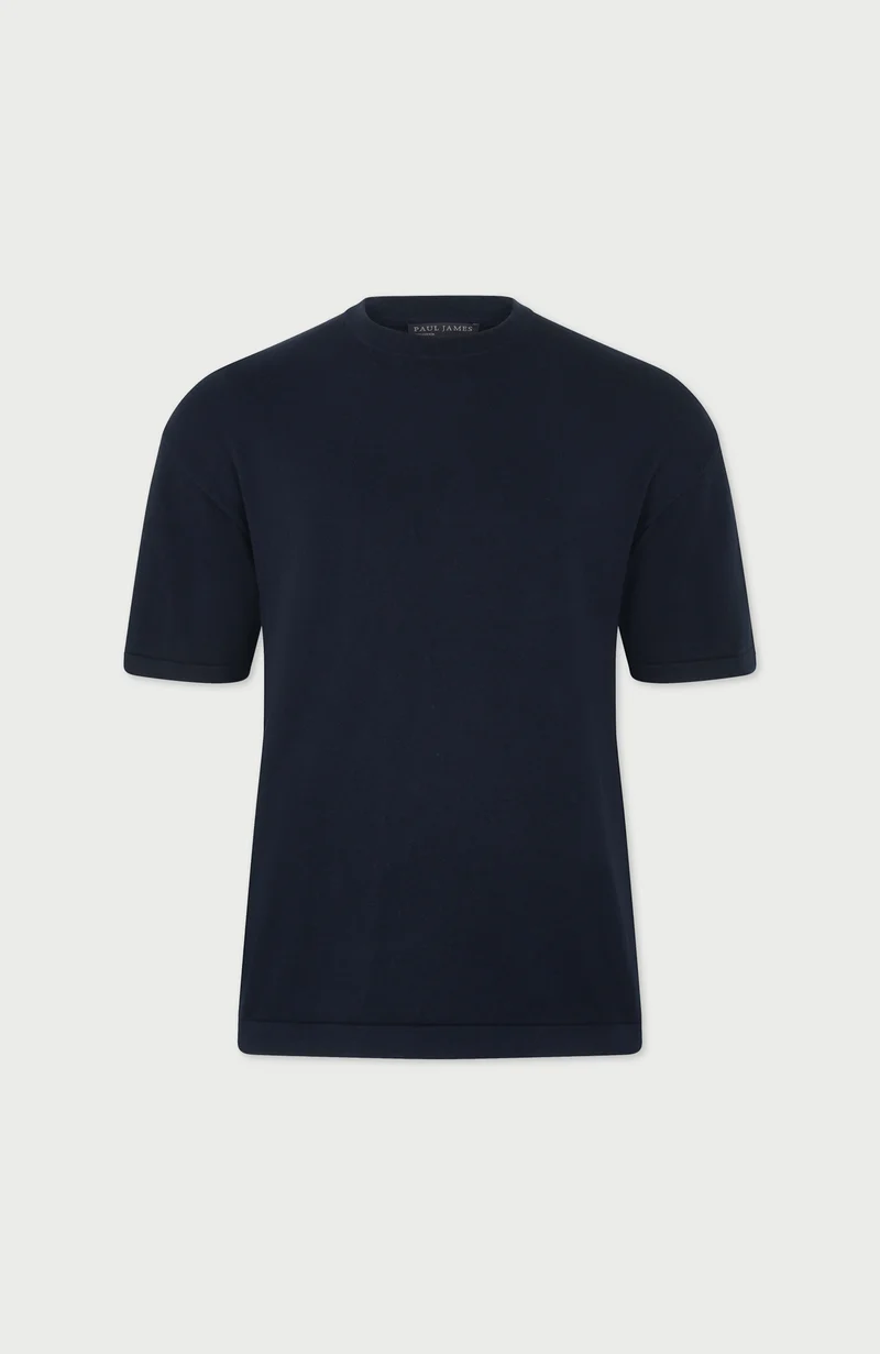 Mens Lightweight Cotton Oversized Knitted T-Shirt