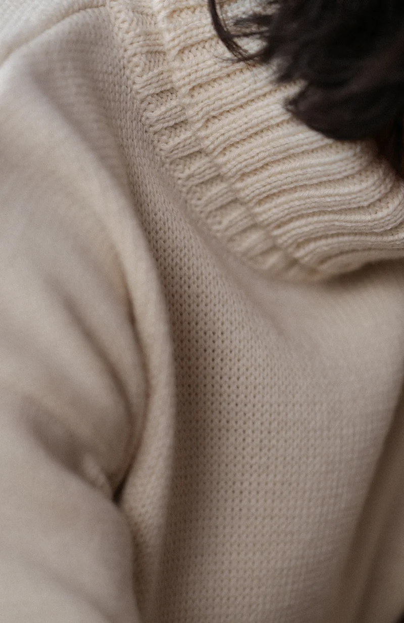 Mens Chunky Merino Wool Submariner Roll Neck Jumper