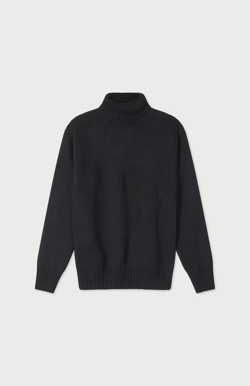 Womens Pure Cotton Heavyweight Submariner Roll Neck Jumper