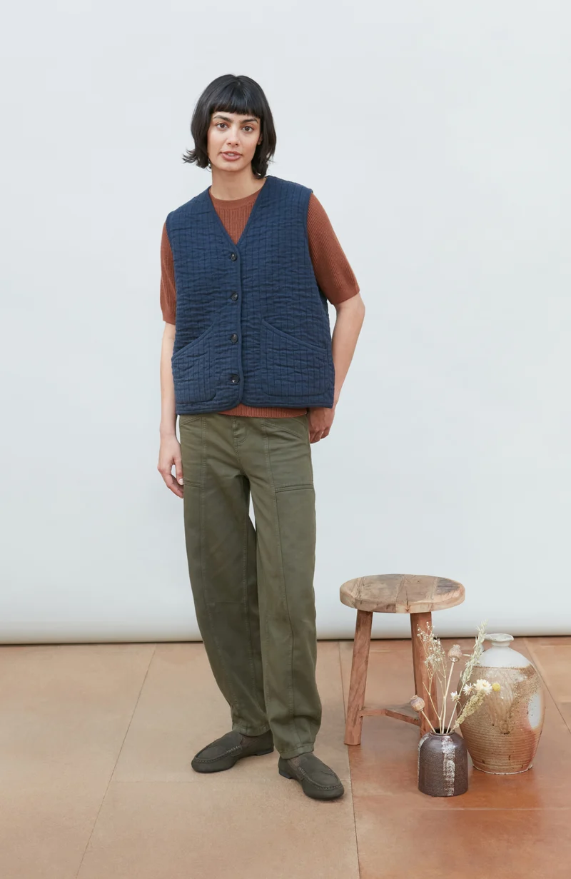 Womens Cotton Quilted Gilet