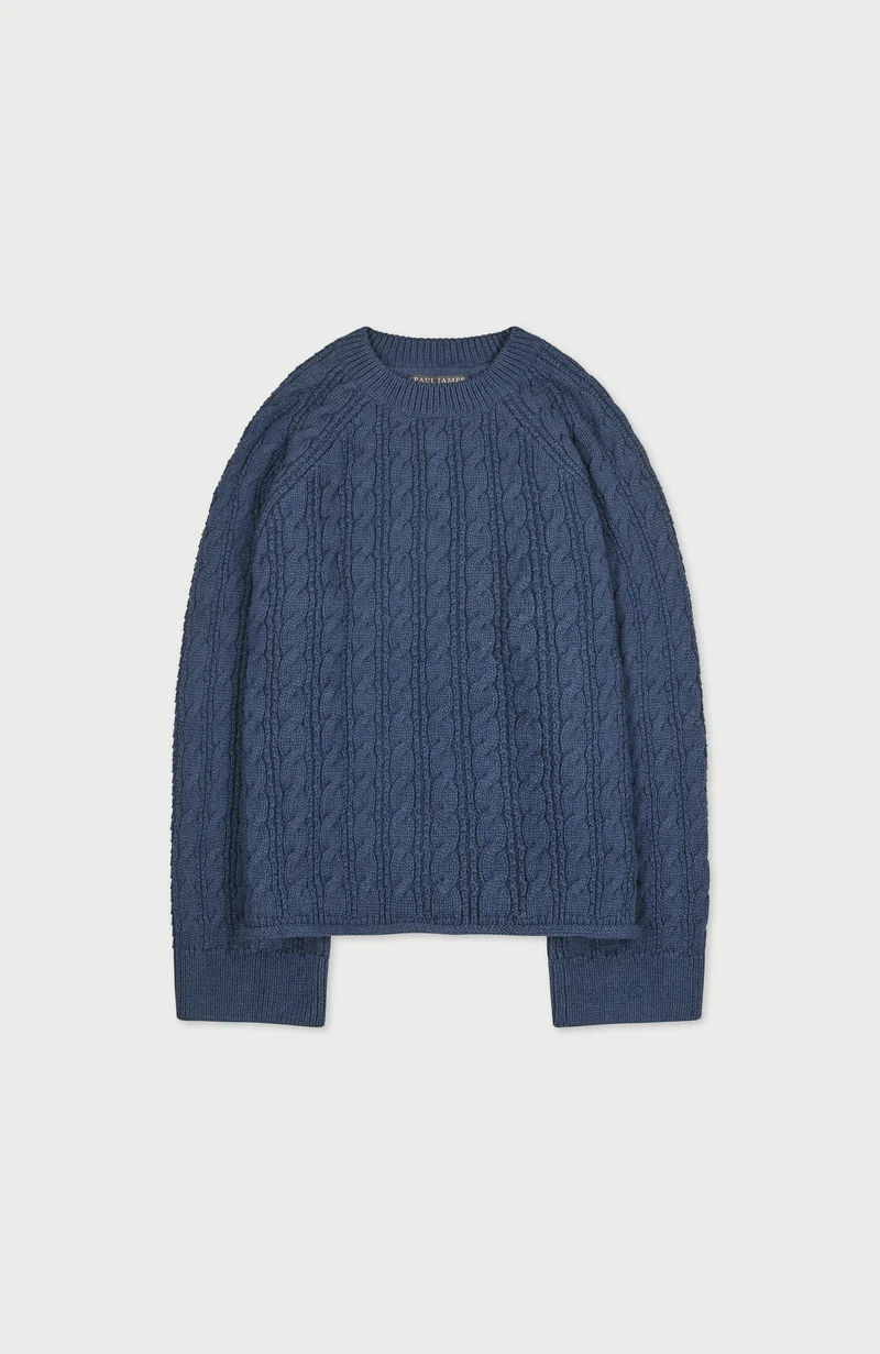 Womens Heavyweight Cotton Textured Cable Jumper