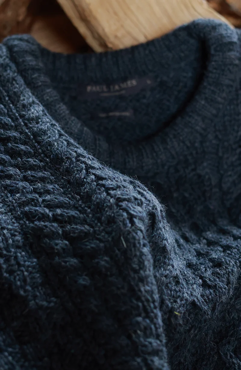 Mens Fisherman's British Wool Cable Jumper
