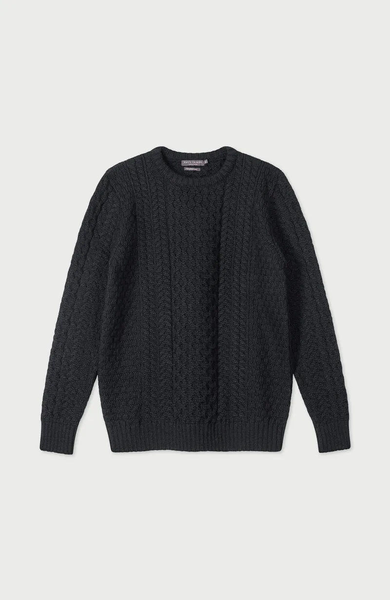Mens Fisherman's British Wool Cable Jumper
