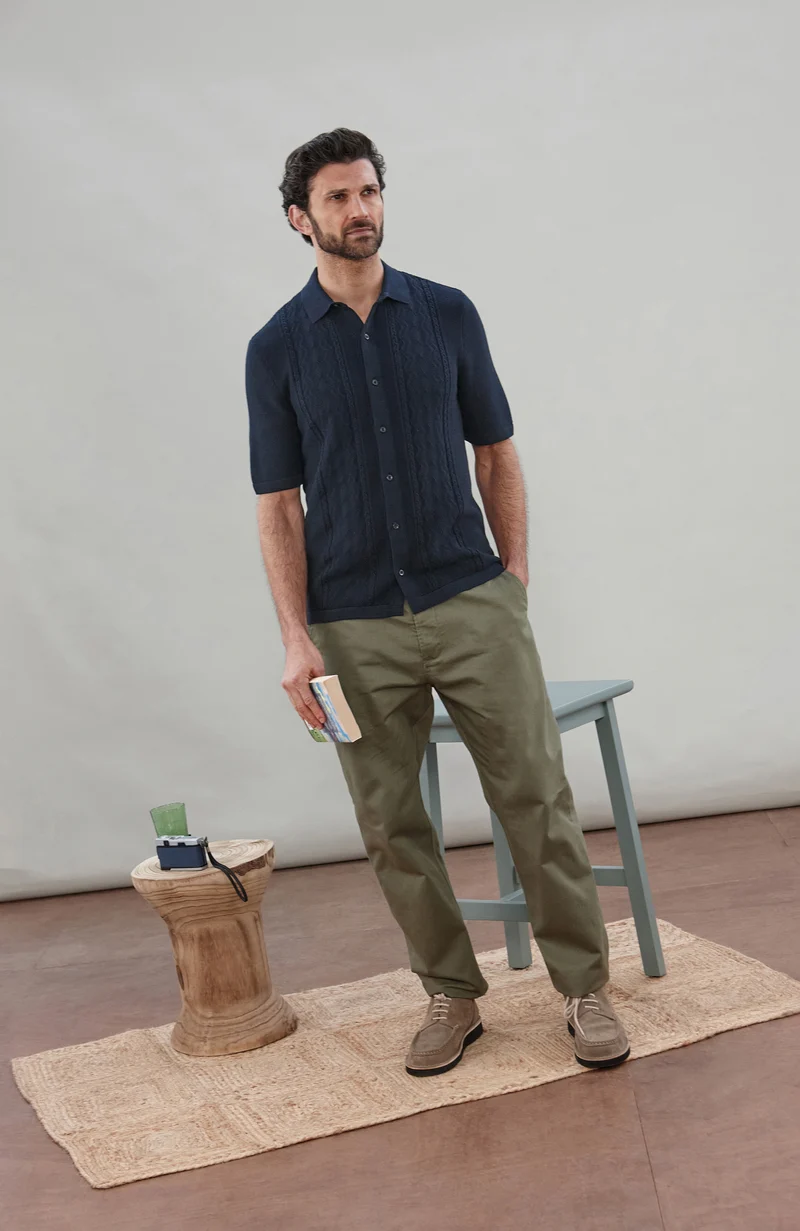 Mens Midweight Cotton Fishermans Shirt