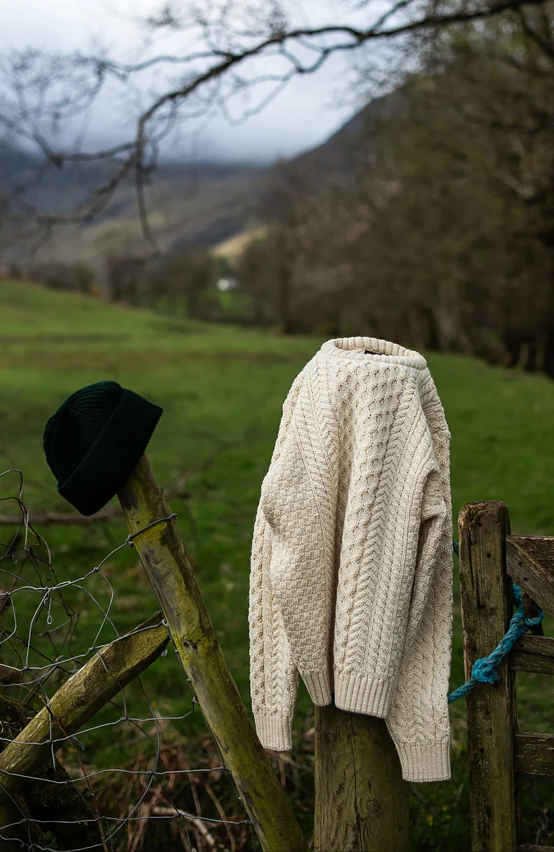 Mens Fisherman's British Wool Cable Jumper