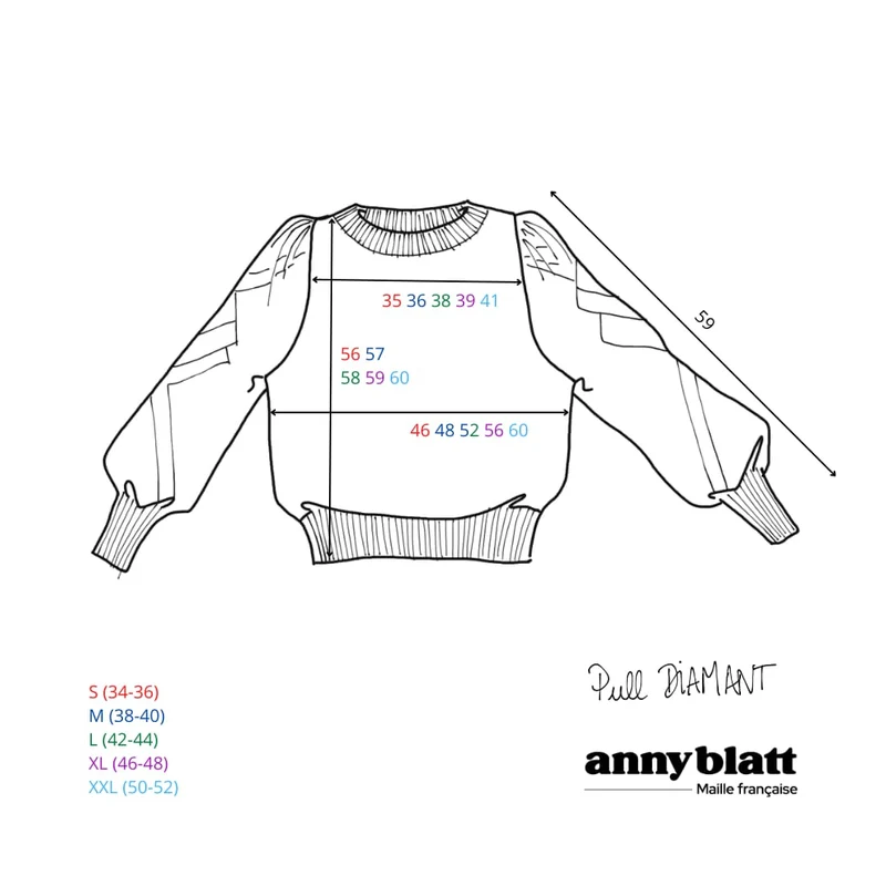 Pull Diamant à tricoter.
