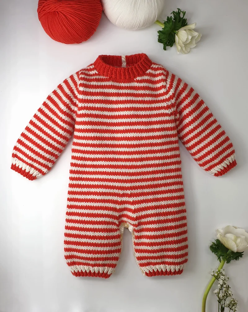 Combinaison bébé Hêtre à tricoter.