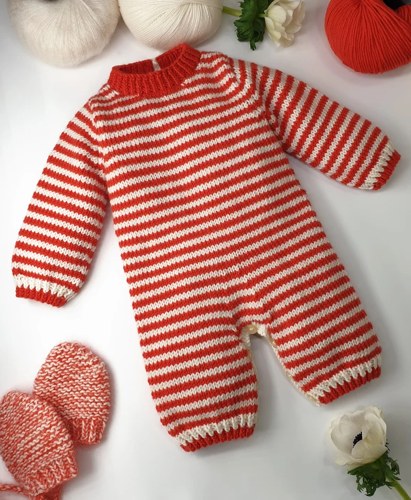 Combinaison bébé Hêtre à tricoter.
