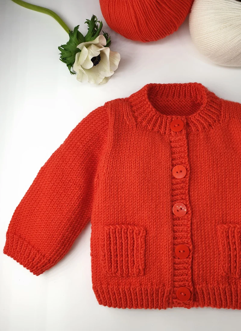 Cardigan bébé Kaki.