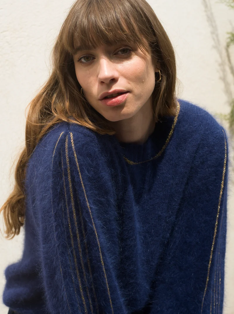 Pull Alix Angora et or - 8 coloris.