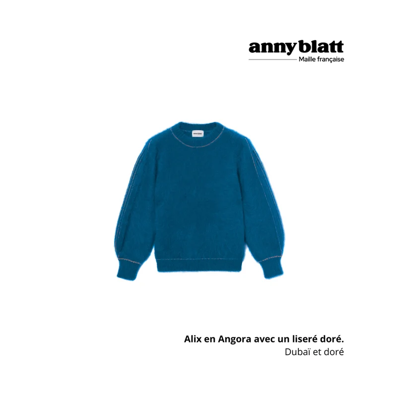 Pull Alix Angora et or - 8 coloris.