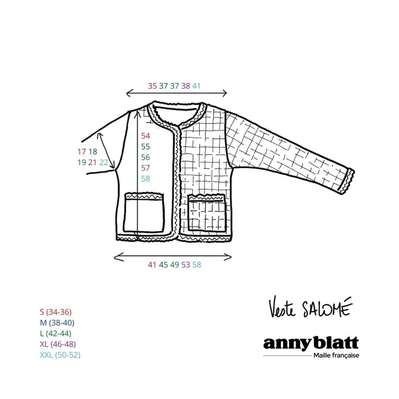 Veste Salomé à tricoter.