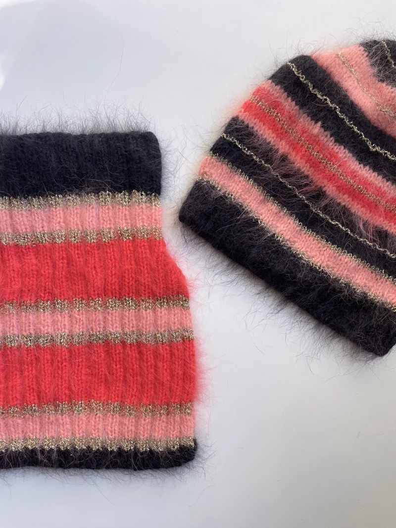 Bonnet et col Les Ménuires à tricoter.