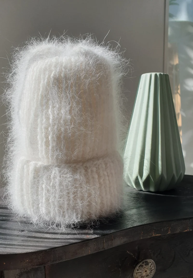 Bonnet Courchevel Angora à tricoter.