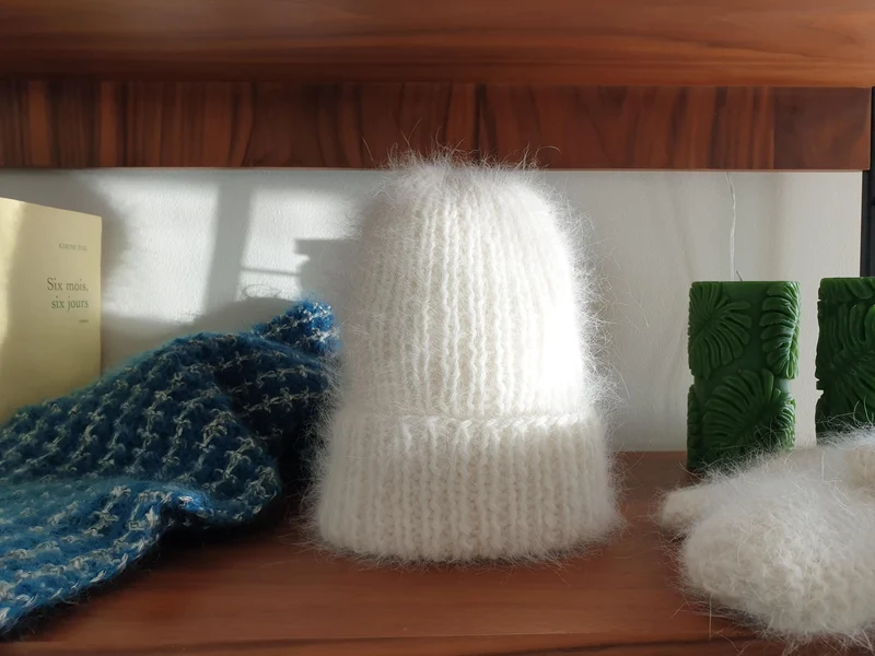 Bonnet Courchevel Angora à tricoter.