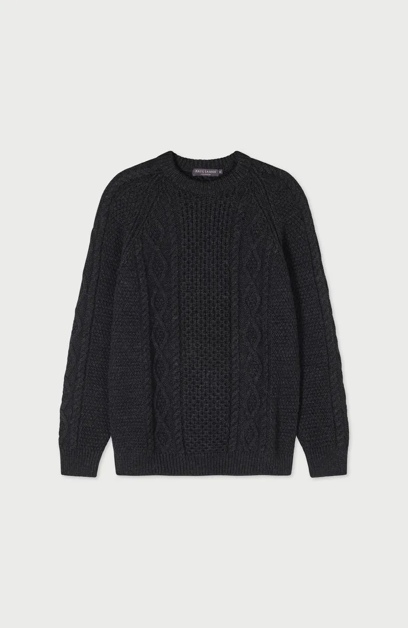 Mens Chunky Merino Wool Fisherman's Jumper
