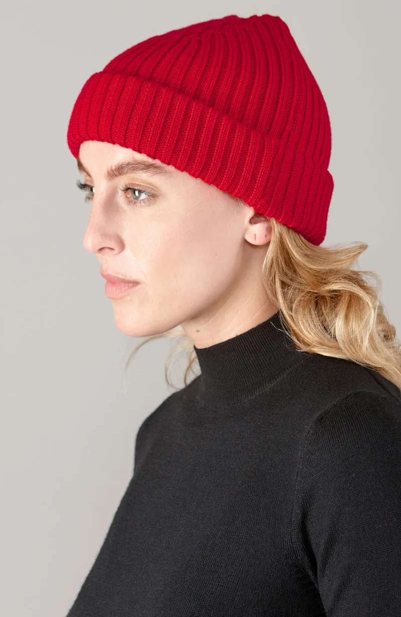 Heavyweight Ribbed Extra Fine Merino Beanie