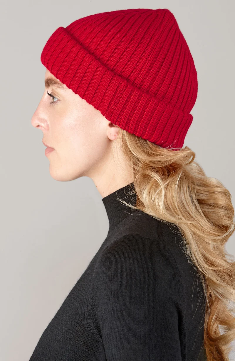 Heavyweight Ribbed Extra Fine Merino Beanie