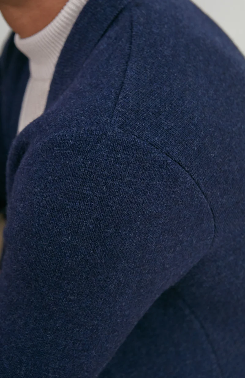 Mens Midweight Lambswool Knitted Blazer
