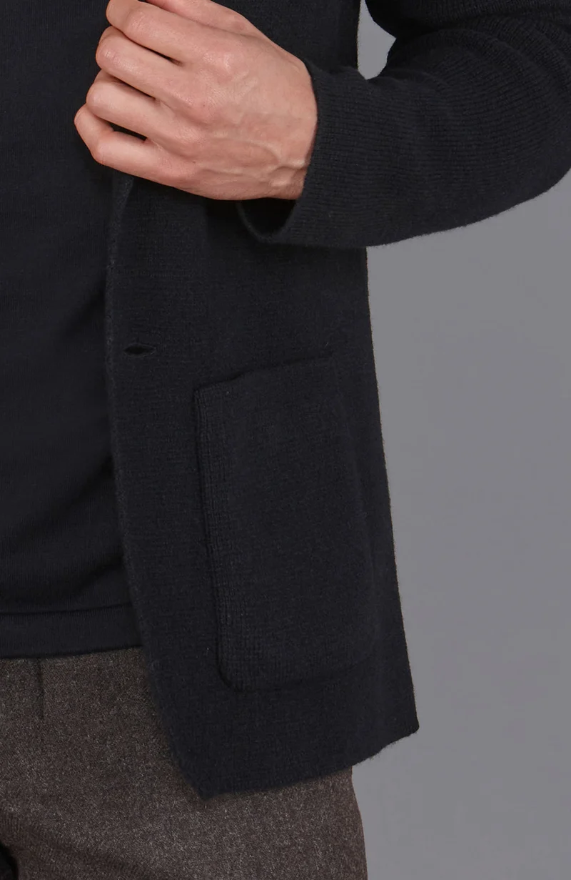 Mens Midweight Lambswool Knitted Blazer