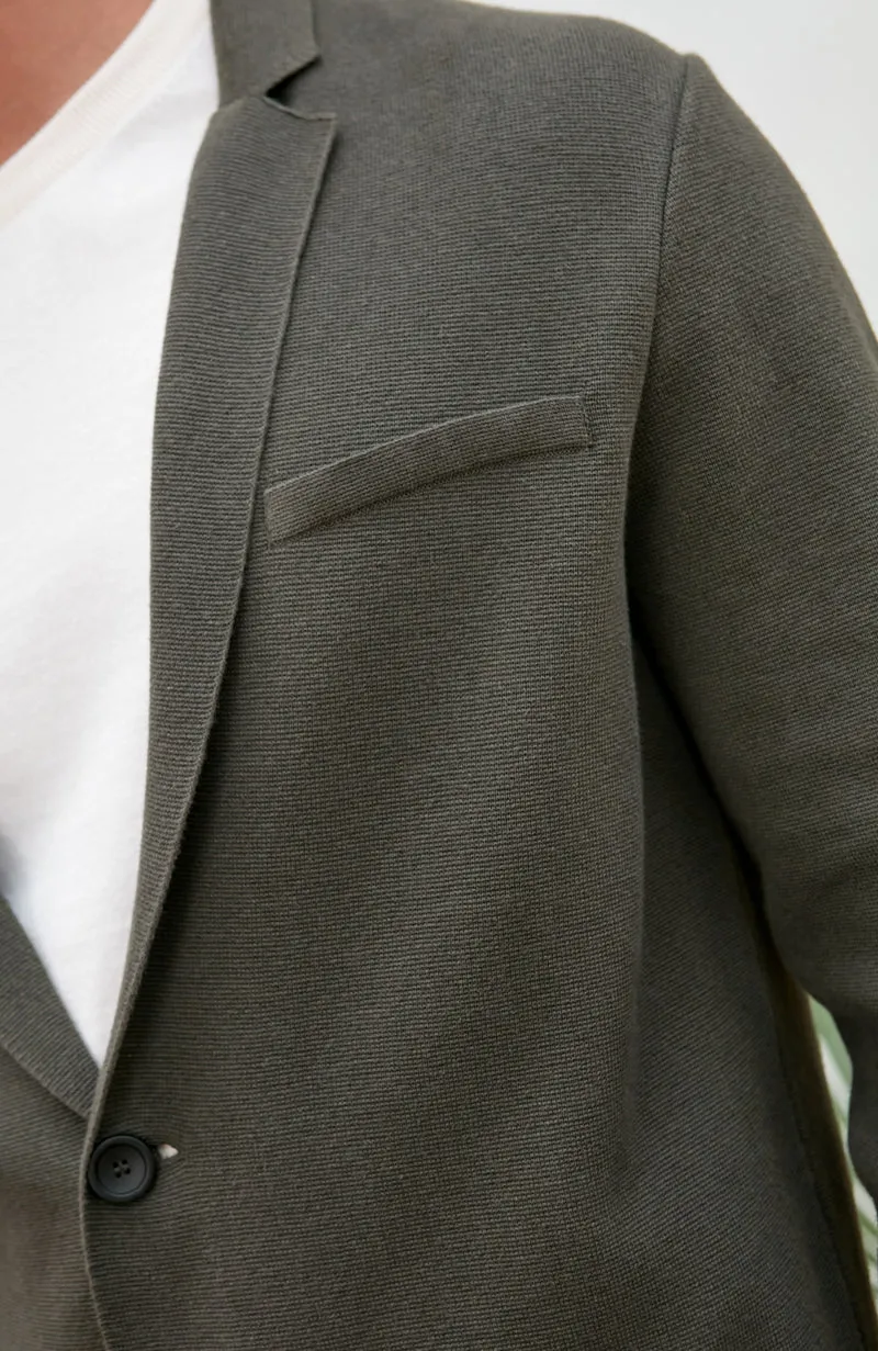 Mens Lightweight Organic Cotton Linen Knitted Blazer