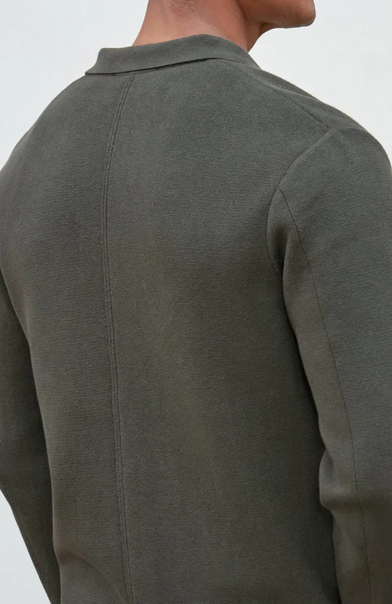 Mens Lightweight Organic Cotton Linen Knitted Blazer