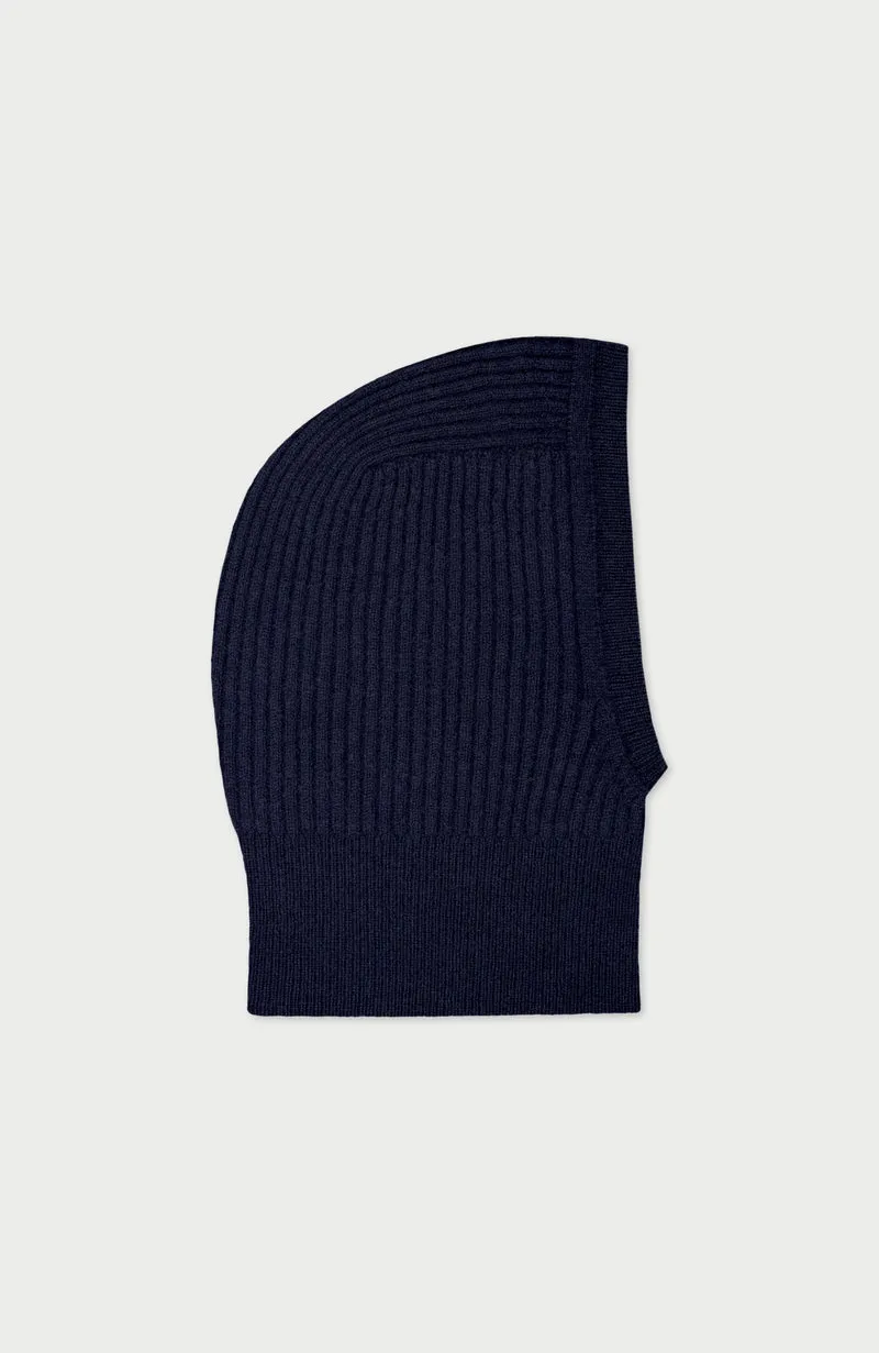 Merino Cashmere Ribbed Open Face Balaclava
