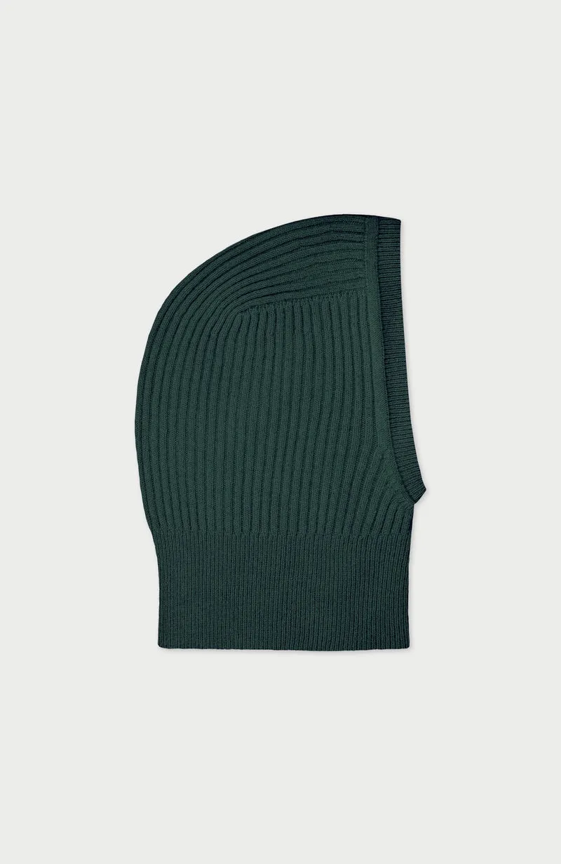 Merino Cashmere Ribbed Open Face Balaclava