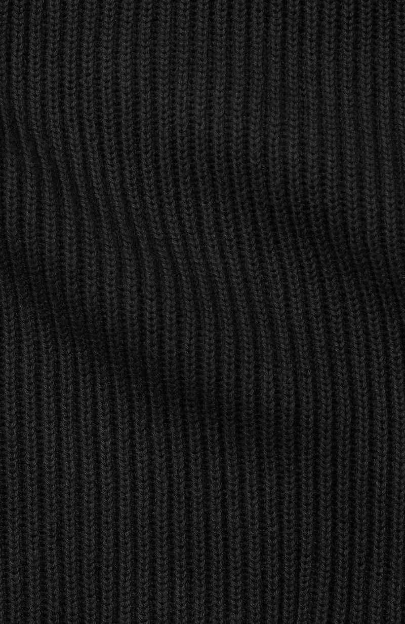 Mens Midweight Cotton Ribbed Mock Turtle Neck Jumper