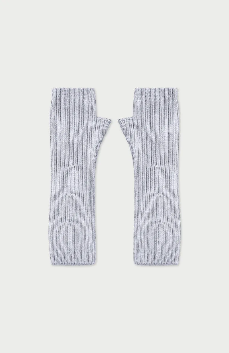 Womens Merino Activewear Ribbed Fingerless Gloves