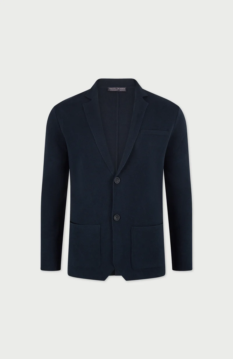 Mens Lightweight Cotton Formal Knitted Blazer