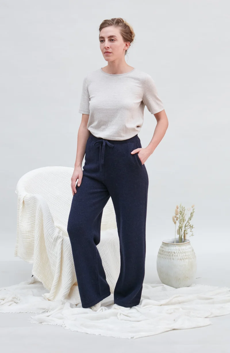 Womens Lambswool Knitted Trousers
