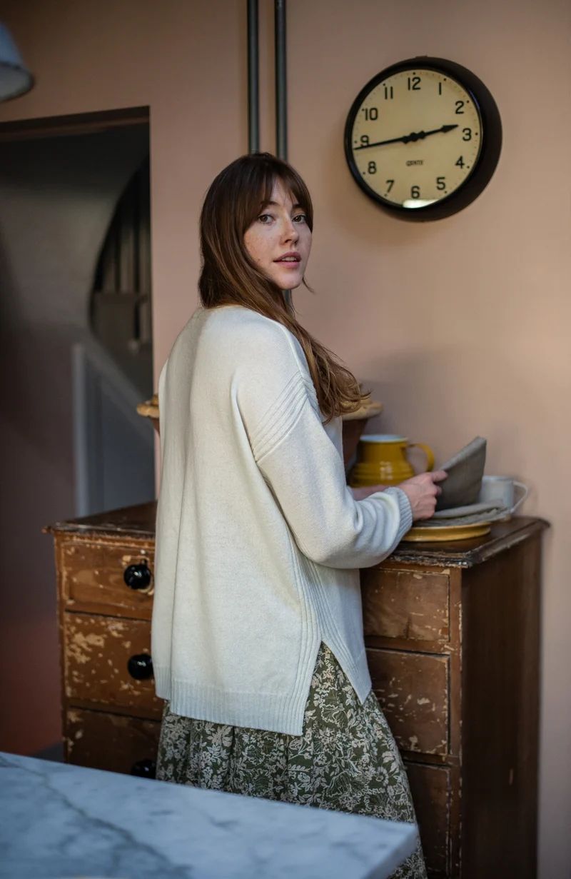 Womens Lambswool Drop Shoulder Jumper