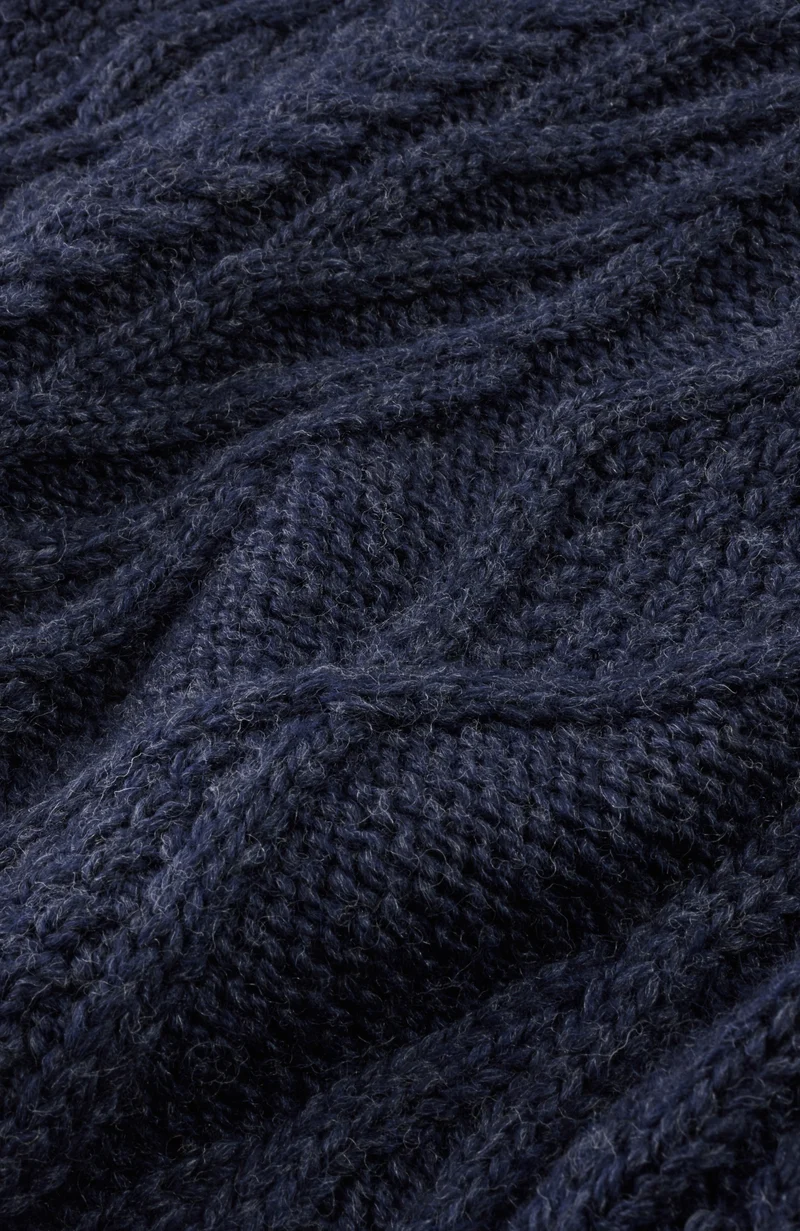 Mens Chunky Merino Wool Cable Jumper