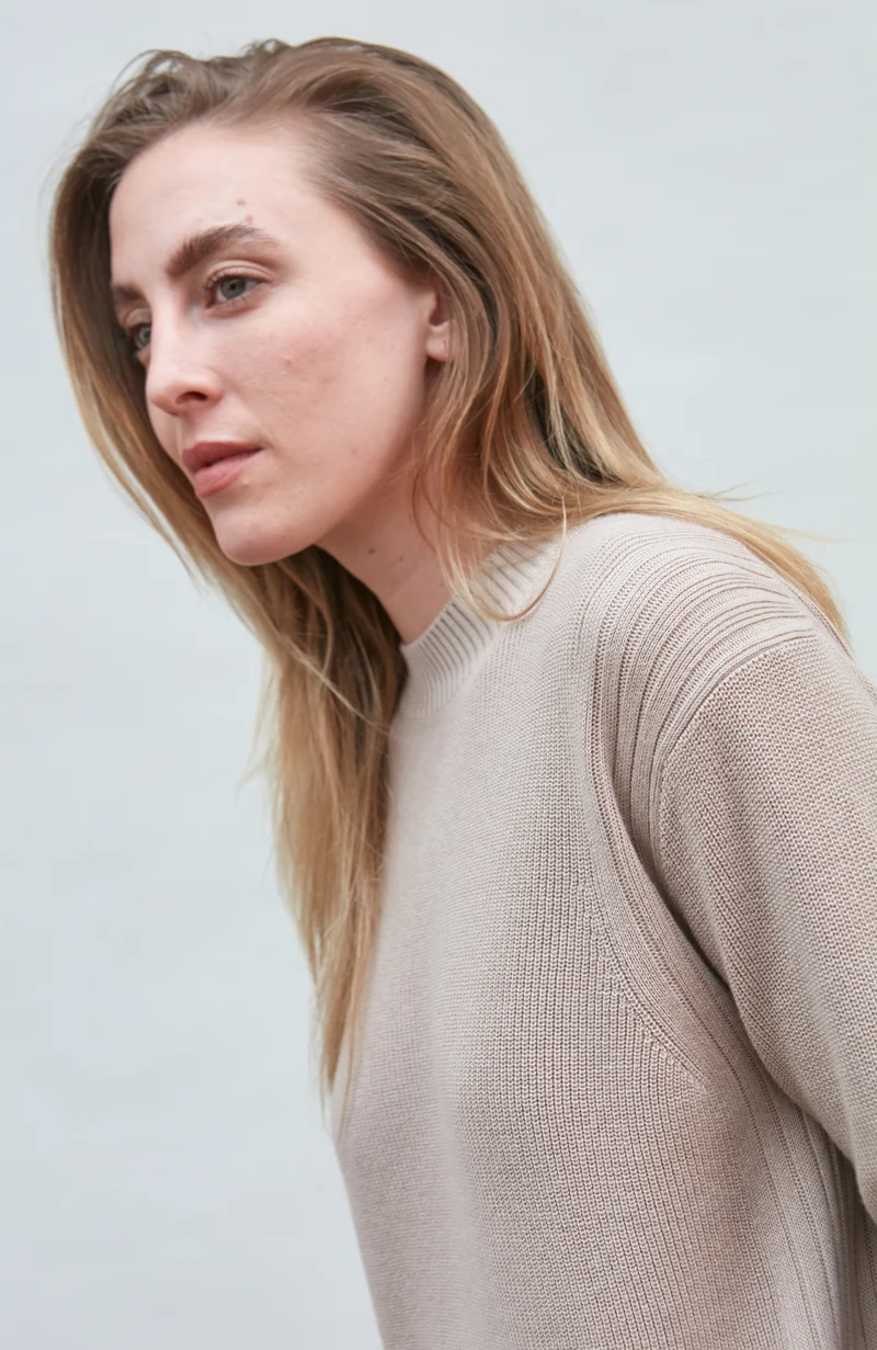 Womens Lightweight Cotton Fisherman Rib Jumper