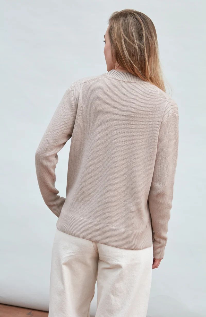 Womens Lightweight Cotton Fisherman Rib Jumper