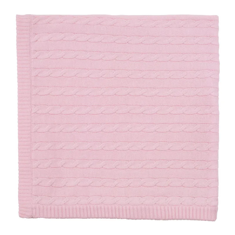 Baby Pure Cotton Fine Gauge Cable Baby Blanket