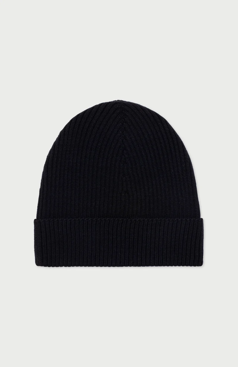 Womens Ribbed Extra Fine Merino Wool Beanie