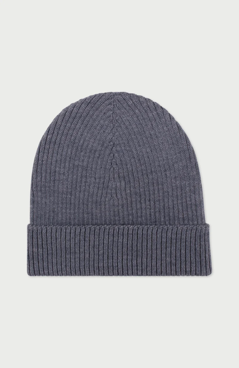 Womens Ribbed Extra Fine Merino Wool Beanie