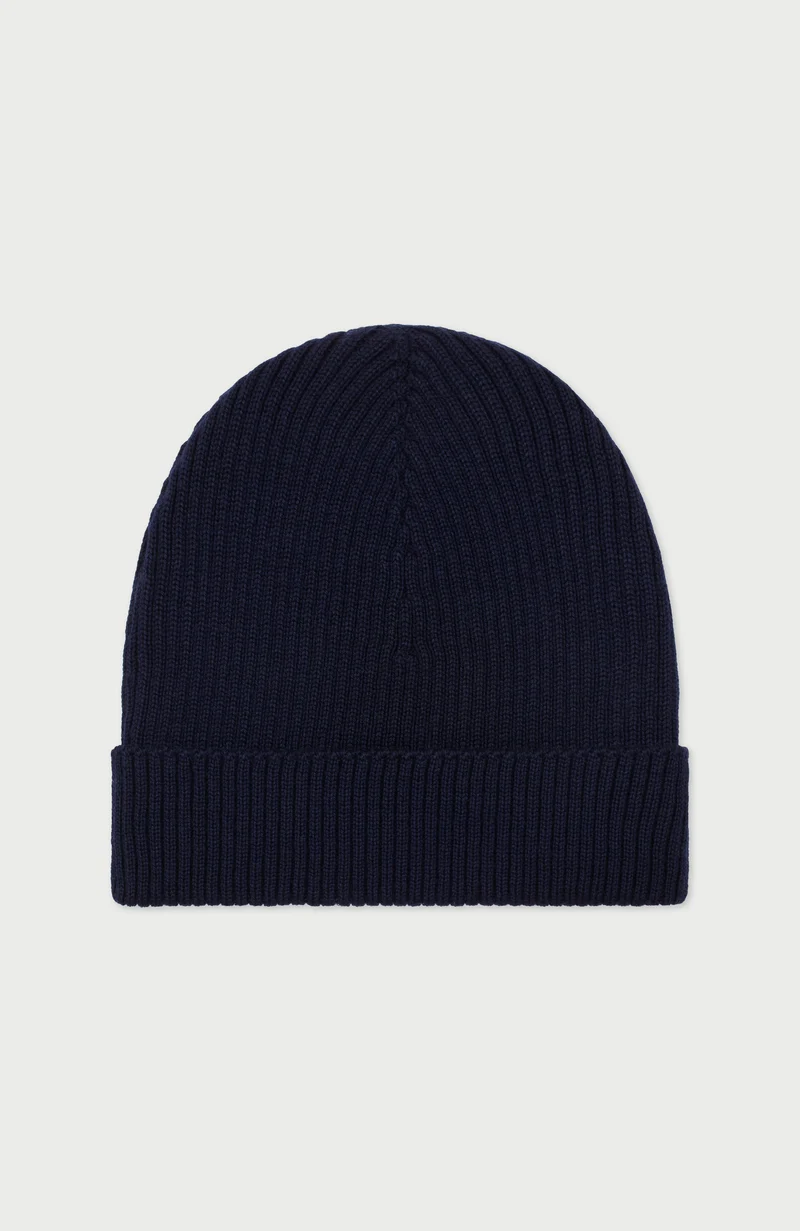 Womens Ribbed Extra Fine Merino Wool Beanie