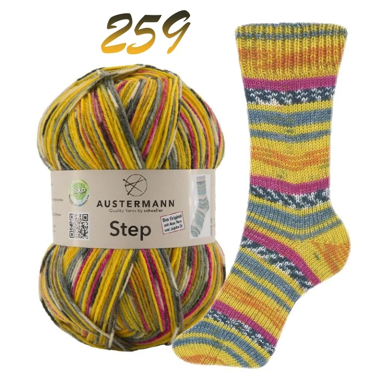 Austermann Step 4 Sock Yarn with Aloe Vera and Jojoba
