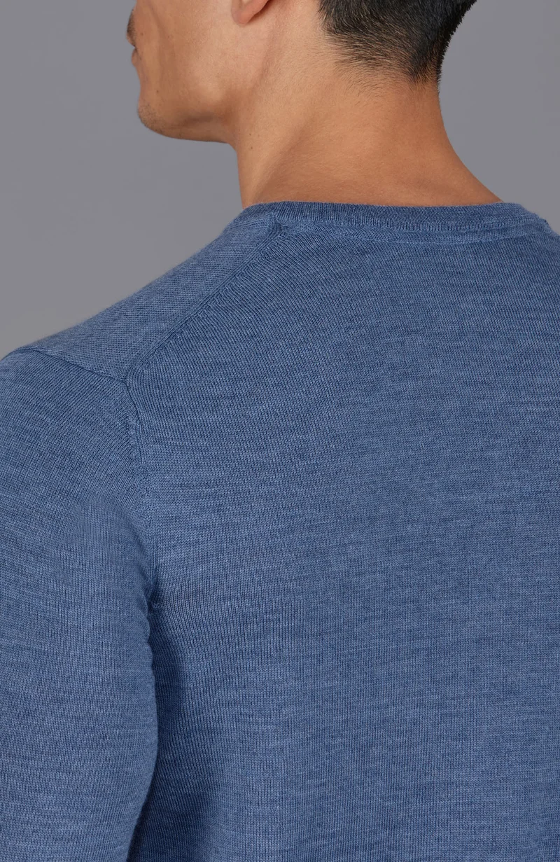 Mens Extra Fine Merino Wool Crew Neck Jumper