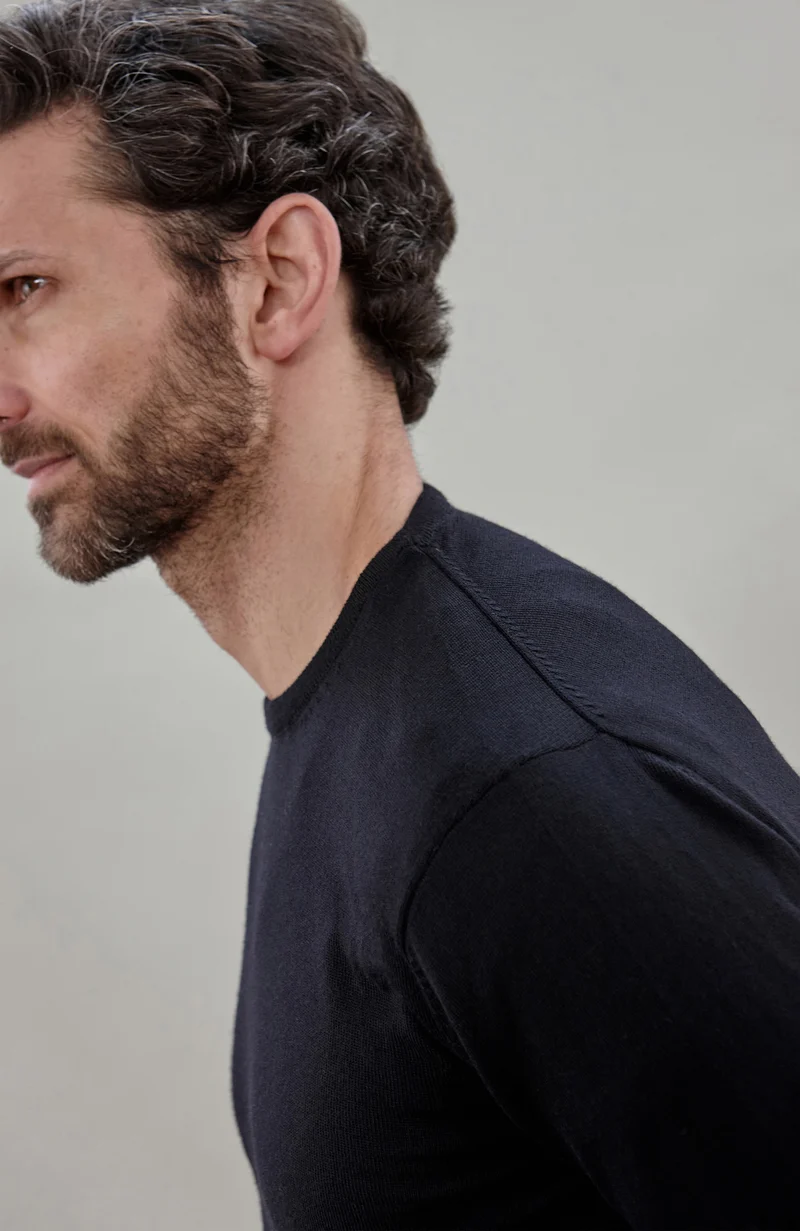 Mens Extra Fine Merino Wool Crew Neck Jumper